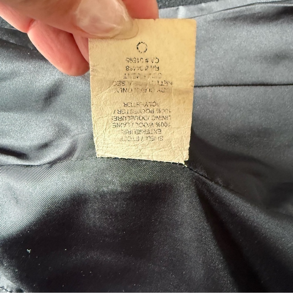 Fairweather Vintage Elegant Black Women's Wool Blend Pea Coat Size 4P Cozy - Picture 11 of 16